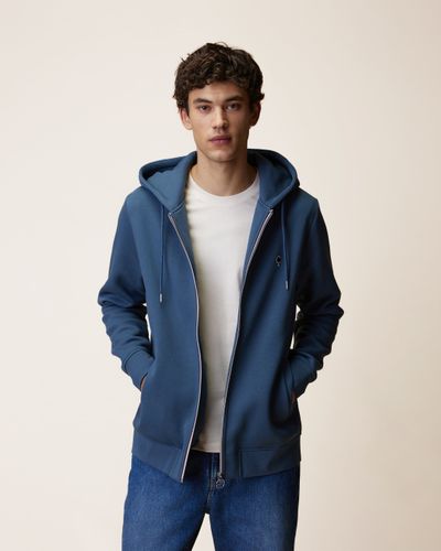 Sweat zippé bleu gris - FAGUO - Modalova