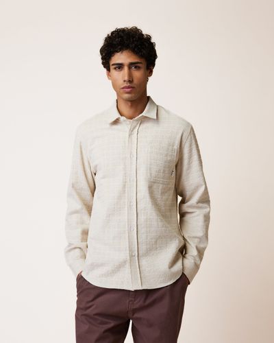 Surchemise en velours beige - FAGUO - Modalova
