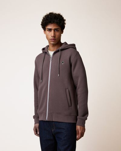 Sweat zippé violet grisé - FAGUO - Modalova