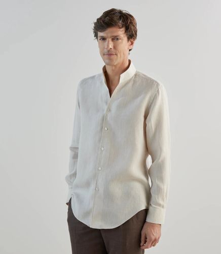 IZAC - Chemise 100% lin beige - IZAC - Modalova