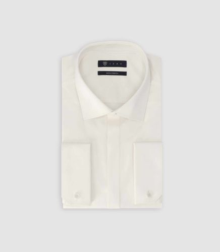 Chemise boutons de manchette gravés écrue - IZAC - Modalova