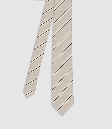 Cravate à rayures beige TU - Izac - IZAC - Modalova