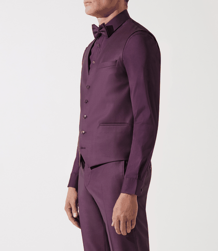 IZAC - Gilet de costume violet - IZAC - Modalova