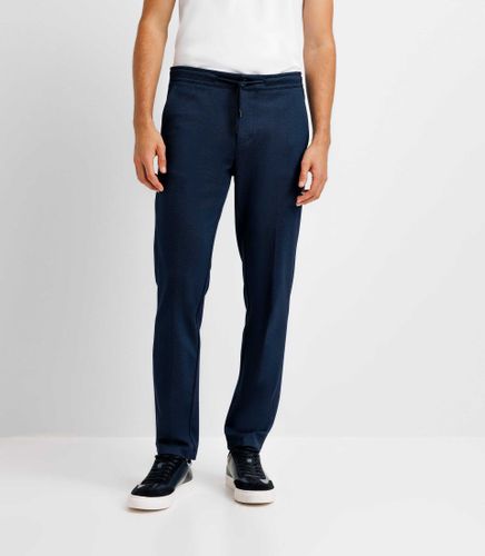 Pantalon chino taille élastique marine - IZAC - Modalova