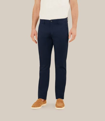 Pantalon coton stretch marine - IZAC - Modalova