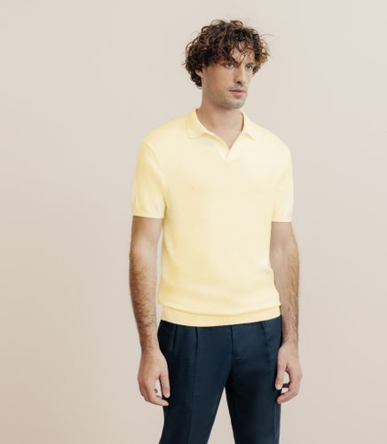 Polo col ouvert en maille - IZAC - Modalova