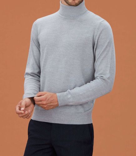 Pull col roulé clair ''Lucciano'' - IZAC - Modalova