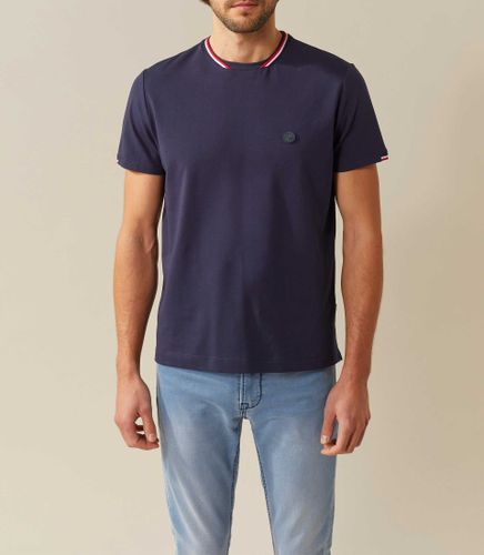 T-shirt col rond marine ''Xan'' - IZAC - Modalova
