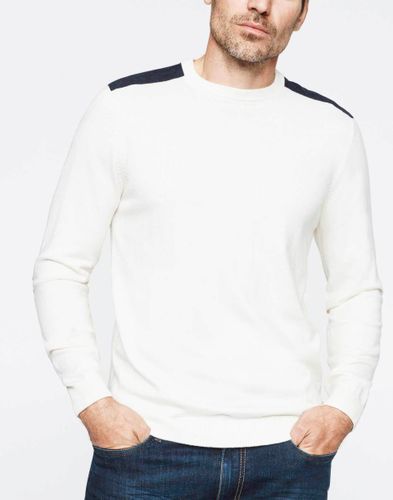 Pull écru coudières marine ''Nefertiti'' - Izac - Modalova