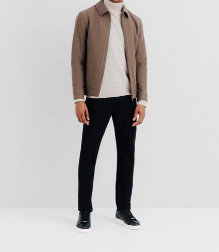 IZAC - Blouson en laine taupe - IZAC - Modalova