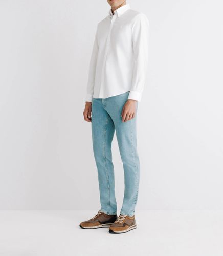 Chemise avec col boutonné blanche - IZAC - Modalova