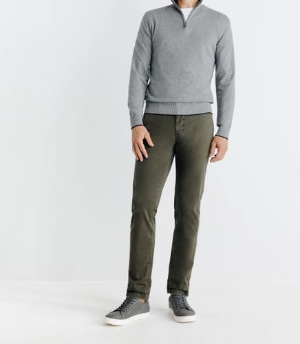 Pull coton/cachemire col zippé - IZAC - Modalova