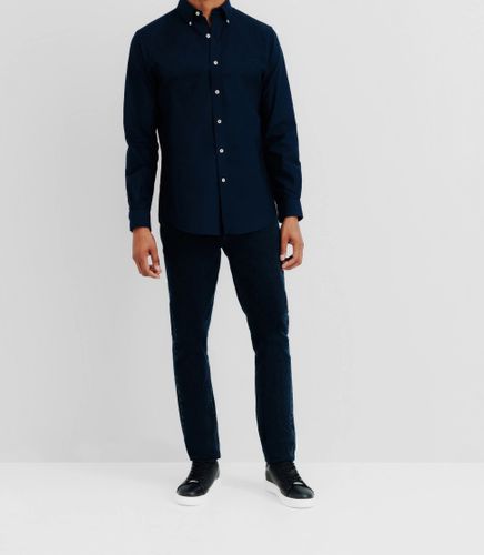 Chemise avec col boutonné marine - IZAC - Modalova