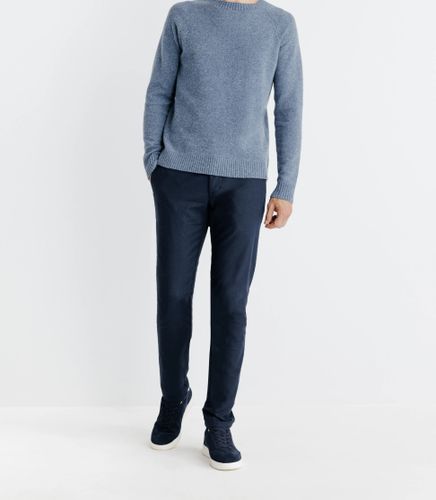 Pull lambswool col rond indigo - IZAC - Modalova