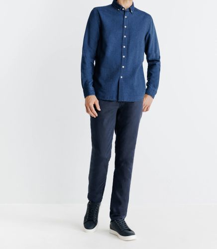 IZAC - Chemise col boutonné bleue - IZAC - Modalova