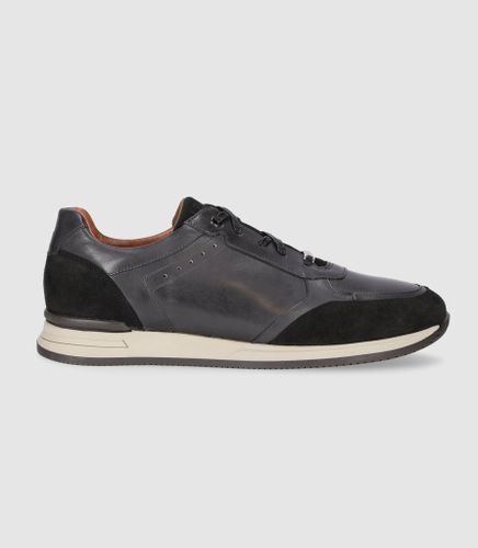 DEFECTUEUSE Sneakers basses en cuir anthracite ORLAN - IZAC - Modalova