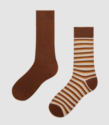 Chaussettes fantaisie camel ''Quadry'' - IZAC - Modalova