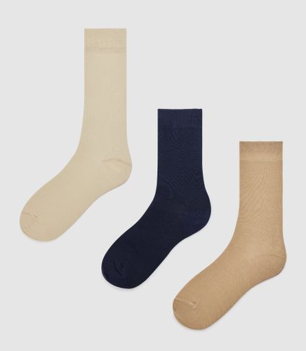 Chaussettes écru, beige et marine ''Qwenty'' - IZAC - Modalova