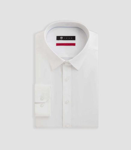 Chemise en popeline stretch blanche MALTE - IZAC - Modalova