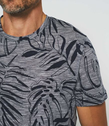 T-shirt col rond à imprimé marine ''Gabin'' - IZAC - Modalova