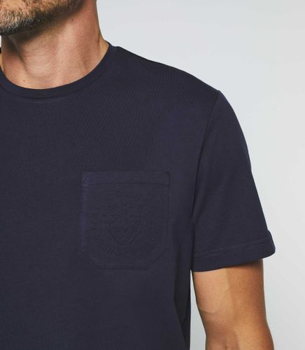 T-shirt col rond marine ''Gabriel'' - IZAC - Modalova