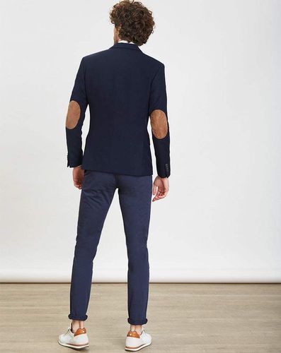 Veste marine coudière camel ''Tof'' - Izac - Modalova