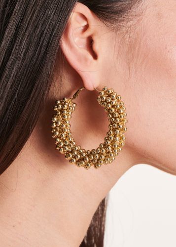 Boucles d'oreilles créoles dorées - La Fée Maraboutée - Modalova