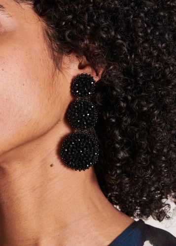 Boucles d'oreilles longues noires - La Fée Maraboutée - Modalova