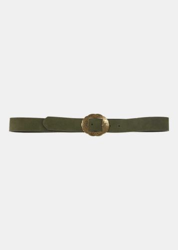 Ceinture kaki boucle fantaisie - La Fée Maraboutée - Modalova