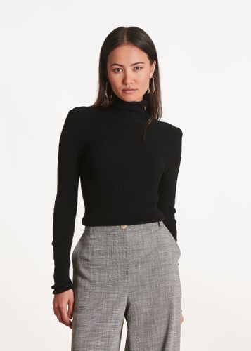 Pull chaussette noir à col roulé - La Fée Maraboutée - Modalova