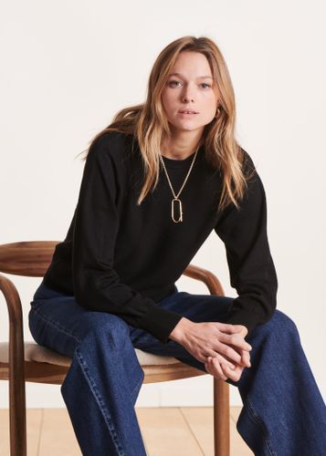 Pull noir maille fine - La Fée Maraboutée - Modalova