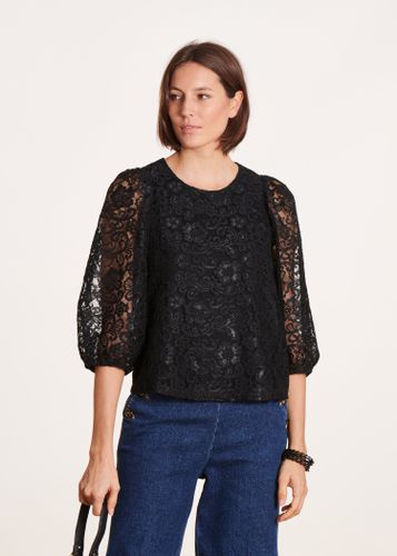 Blouse noire ample en dentelle - La Fée Maraboutée - Modalova