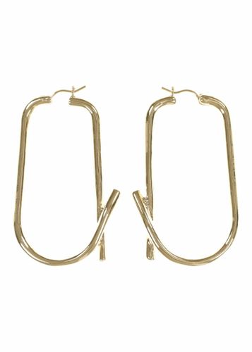 Boucles d'oreilles créoles dorées - La Fée Maraboutée - Modalova