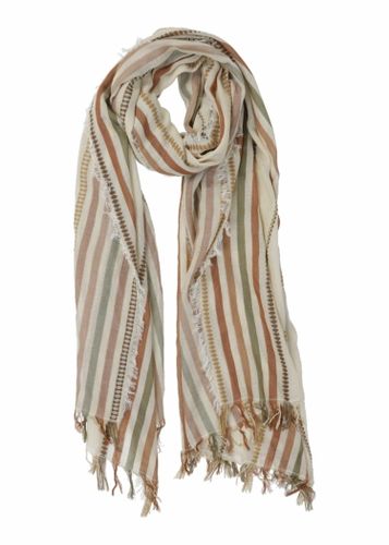 Foulard à rayures marron - La Fée Maraboutée - Modalova