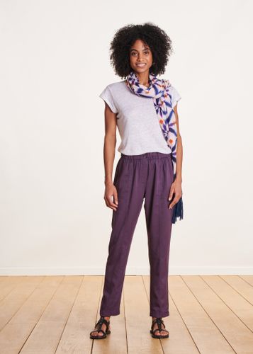 Pantalon fluide violet en lyocell - La Fée Maraboutée - Modalova