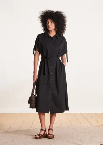 Robe chemise oversize à manches courtes - La Fée Maraboutée - Modalova