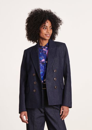 Veste de blazer en denim brut - La Fée Maraboutée - Modalova