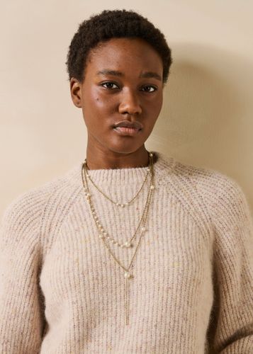 Collier sautoir multirang doré avec perles nacre - La Fée Maraboutée - Modalova