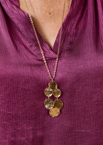 Collier doré martelé - La Fée Maraboutée - Modalova