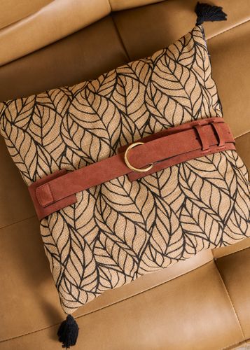 Ceinture large en cuir boucle fine - La Fée Maraboutée - Modalova