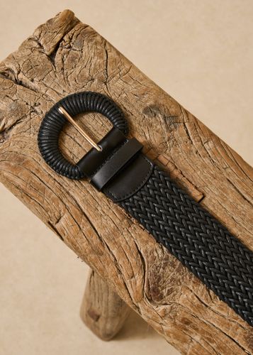 Ceinture élastiquée large noire - La Fée Maraboutée - Modalova