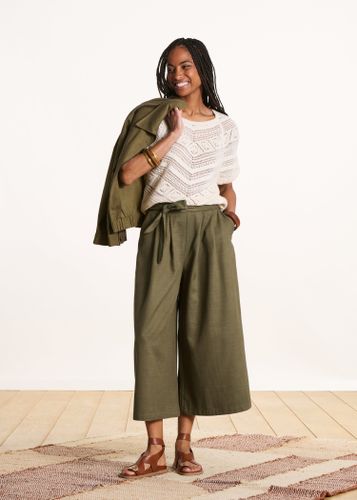 Pantalon kaki large fluide 7/8ème - La Fée Maraboutée - Modalova