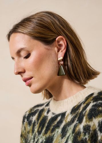 Boucles d'oreilles pendantes géométriques - La Fée Maraboutée - Modalova