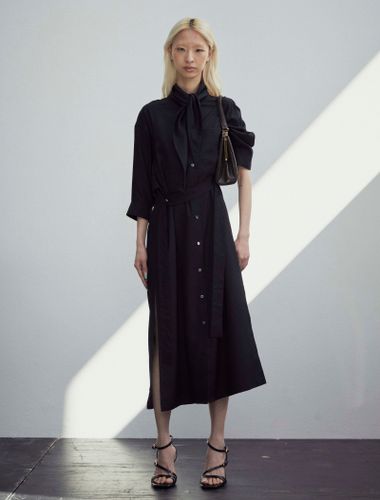 Argyl Dress in Black - Ninety Percent - Modalova