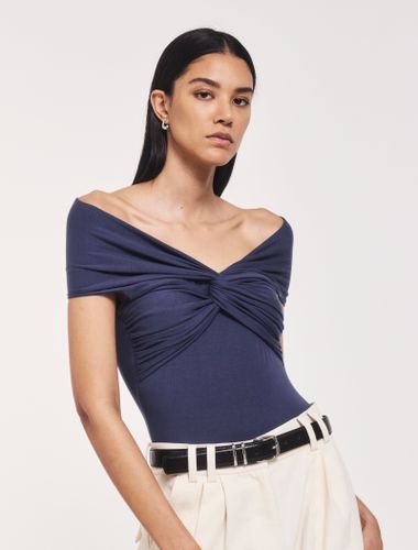 Laila Twist Front Bodysuit in Nightime - MicroModal - Ninety Percent - Modalova