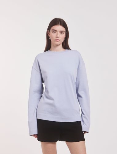The Boyfriend Long Sleeve T-Shirt in Sky - Organic Cotton - Ninety Percent - Modalova
