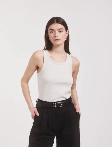 Signature Tank in Light Marl - Organic Cotton - Ninety Percent - Modalova