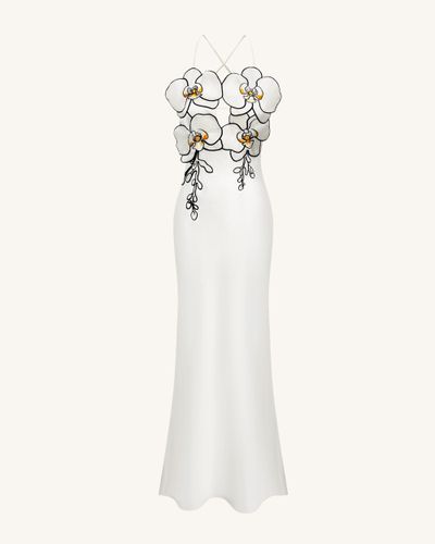 Robe Brodée Orchidée - Blanc/Noir - JW PEI - Modalova