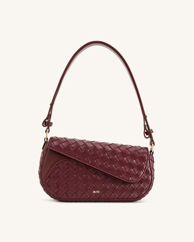 Sac bandoulière Addisyn à texture tressée – Bordeaux - JW PEI - Modalova