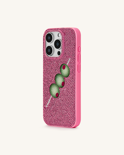 Coque de Téléphone Broche Olive à Strass – Rose - JW PEI - Modalova